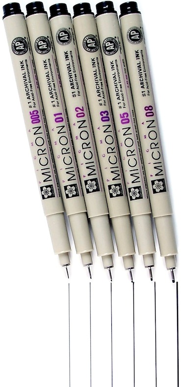 Pigma Micron Pens Pigma Micron Pens